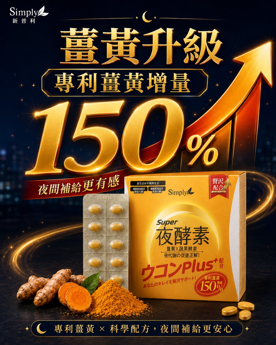 薑黃升級 150%